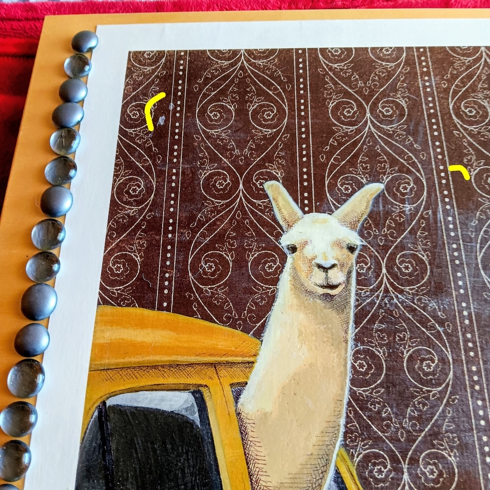 Taxi Llama Print On Art Board - Picture 5 of 6